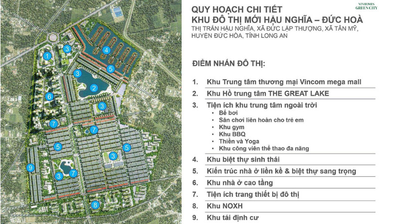 Giới thiệu chung về dự án Vinhomes Green City Hậu Nghĩa, Long An